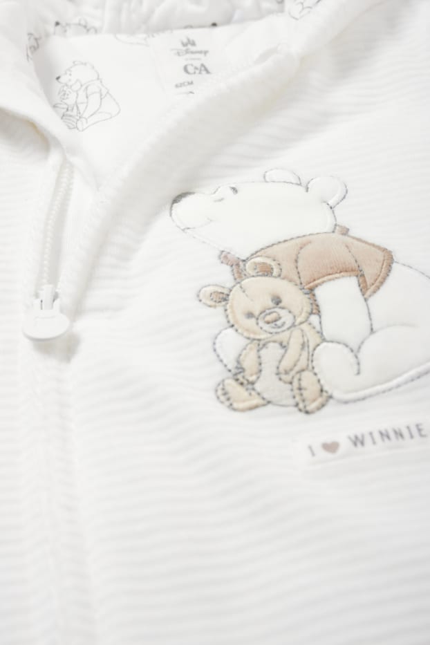 Unisex - Winnie de Pluș - salopetă bebeluși - alb