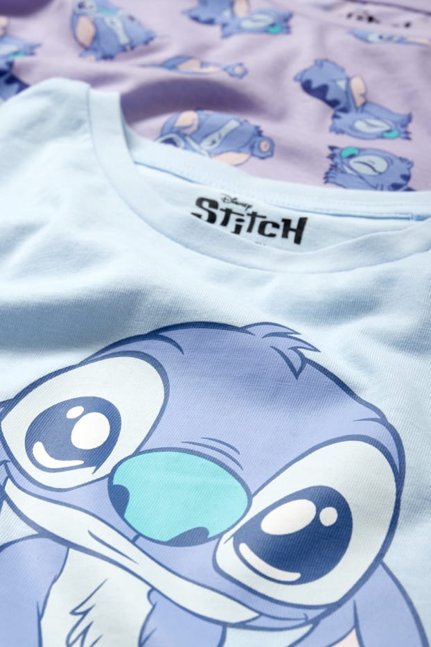 Enfants filles - Lot de 2 - Lilo & Stitch - pyjamas - 4 pièces - bleu clair