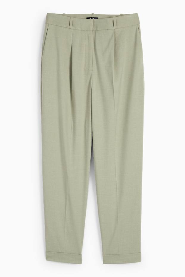 Dames - Pantalon - high waist - straight fit - lichtgroen