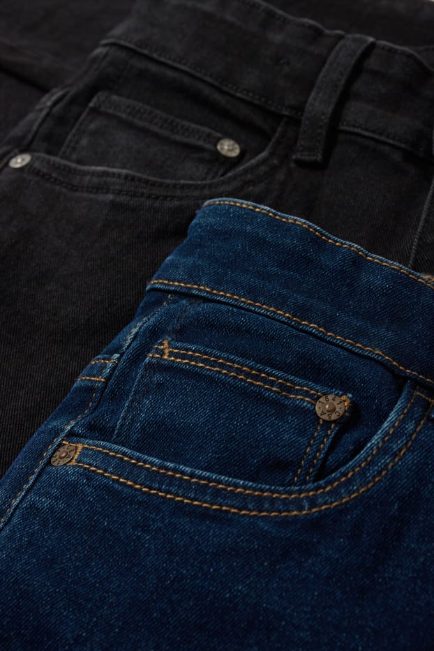 Kinderen: jongens - Set van 2 - skinny jeans - jeansdonkerblauw