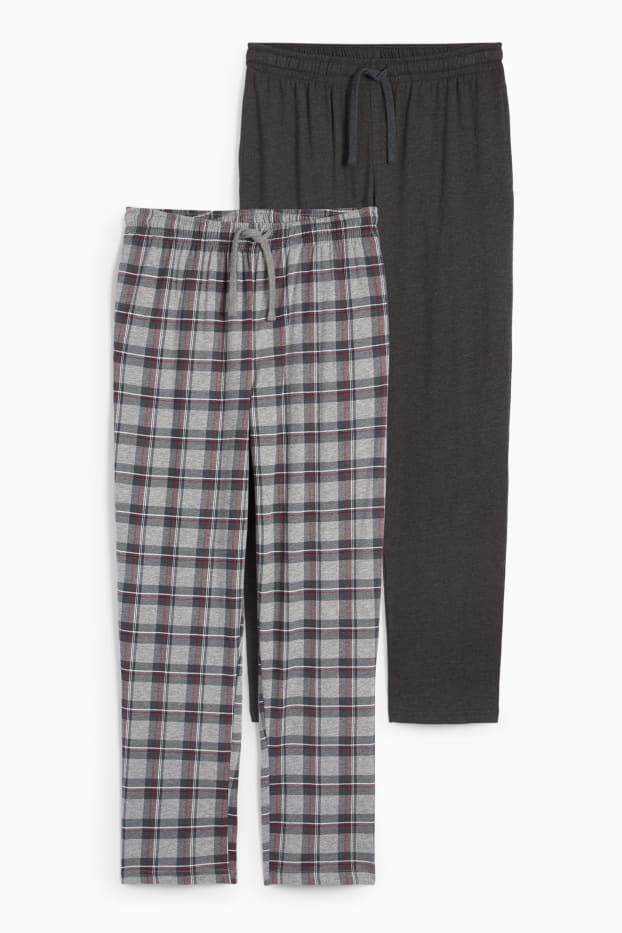 Bărbați - Multipack 2 buc. - pantaloni de pijama - gri închis