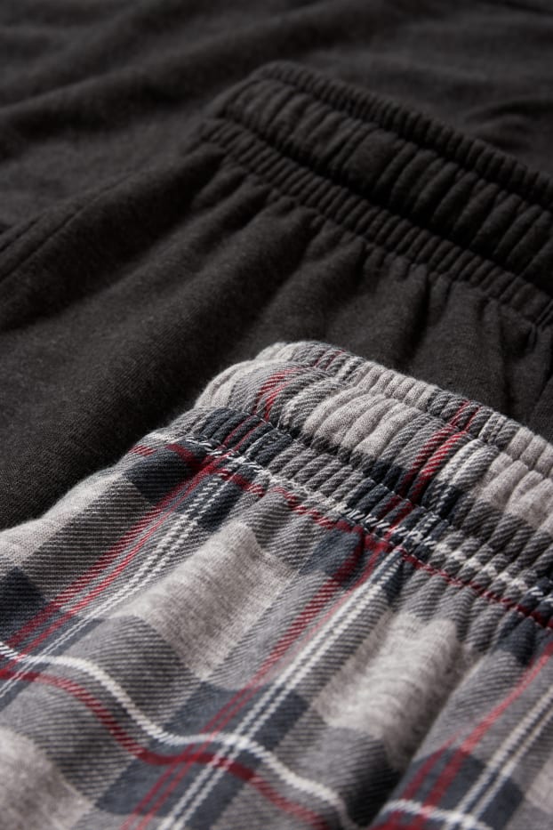 Bărbați - Multipack 2 buc. - pantaloni de pijama - gri închis