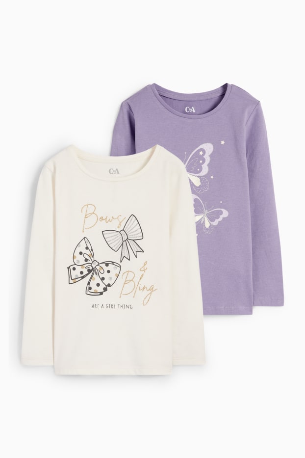 Kinderen: meisjes - Strik - longsleeve - champagnekleurig