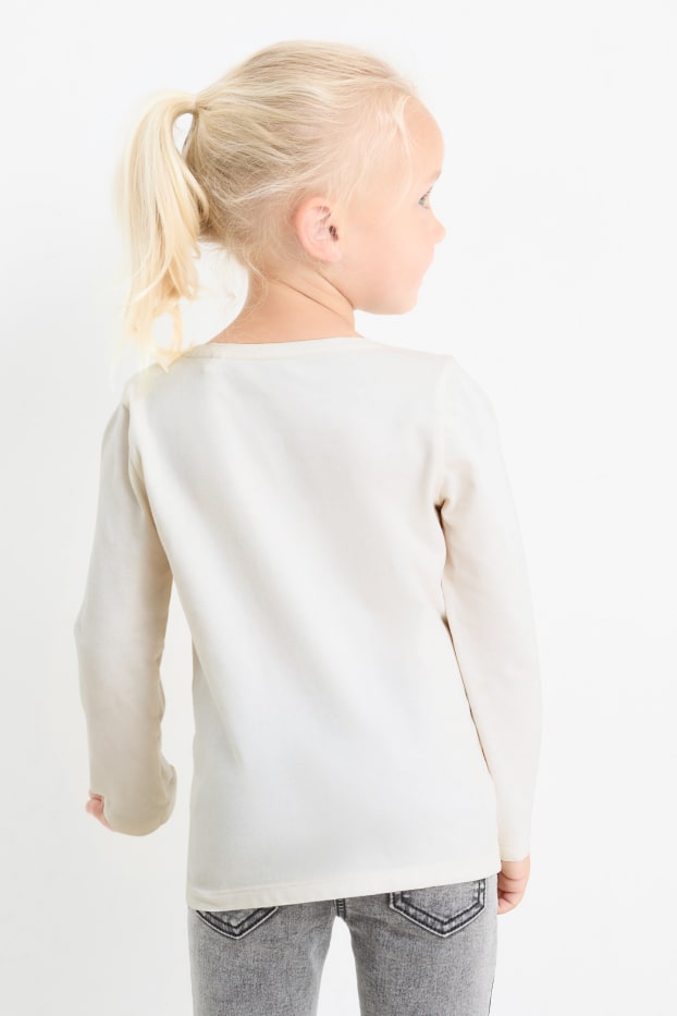 Kinderen: meisjes - Strik - longsleeve - champagnekleurig