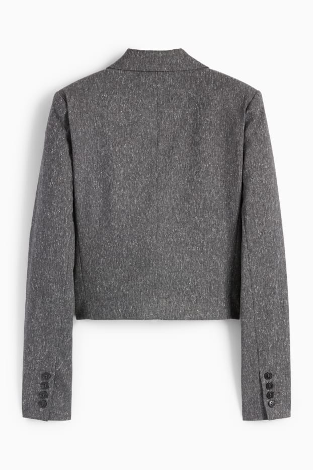 Donna - Blazer business - sciancrato - fantasia - grigio melange