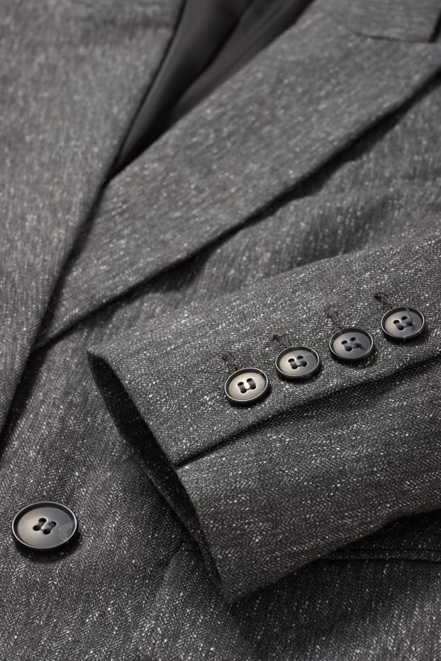 Donna - Blazer business - sciancrato - fantasia - grigio melange