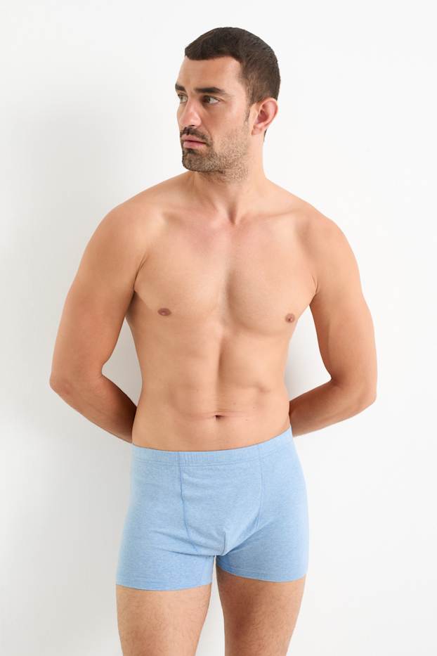 Hommes - Lot de 5 - boxers - bleu foncé