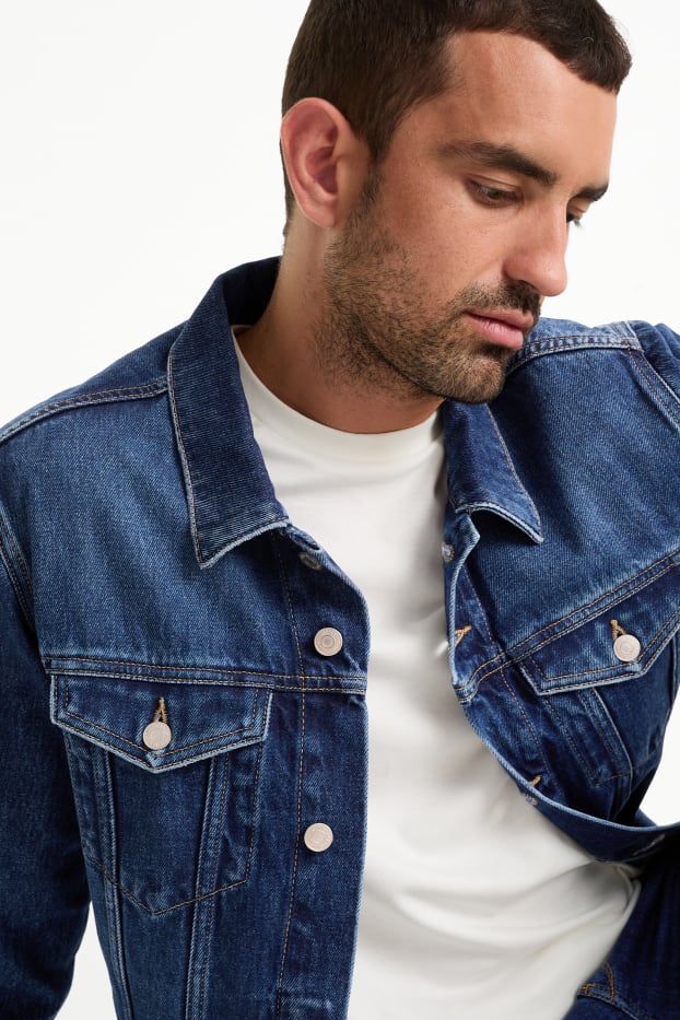Bărbați - Jachetă din denim - denim-albastru