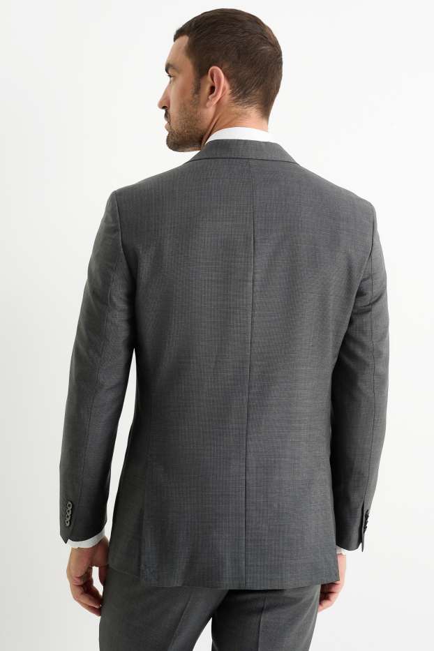 Uomo - Giacca di lana coordinabile - regular fit - fantasia - grigio scuro