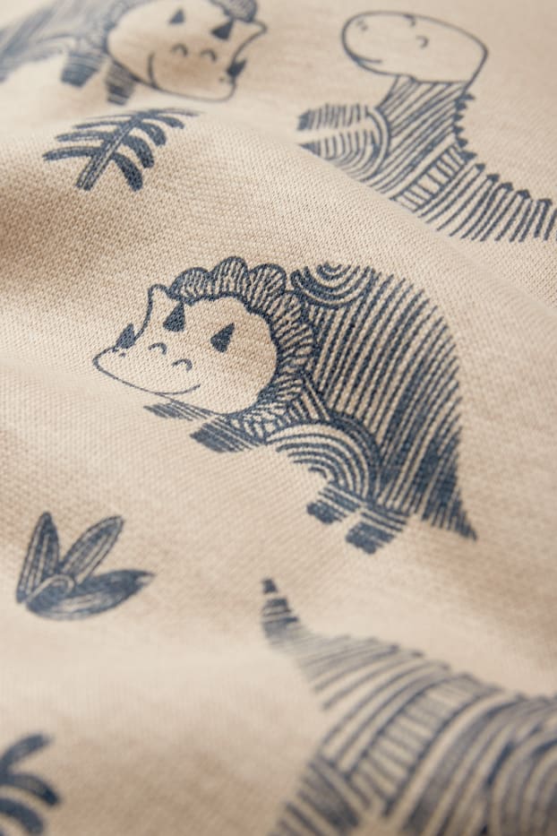 Nen - Dinosaure - conjunt - dessuadora amb caputxa i pantalons de xandall - 2 peces - beix