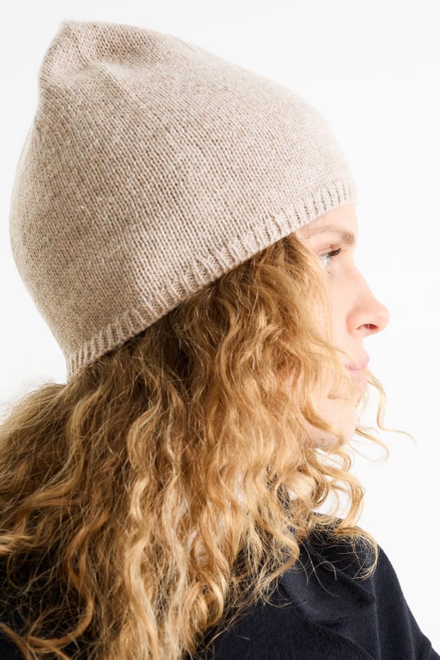 Damen - Beanie - beige