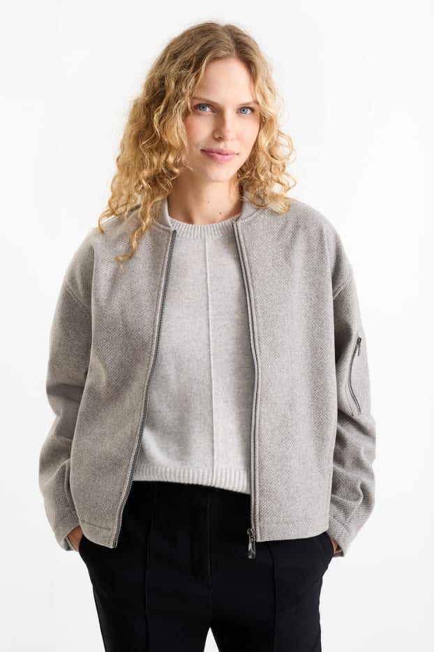 Women - Bomber jacket - gray