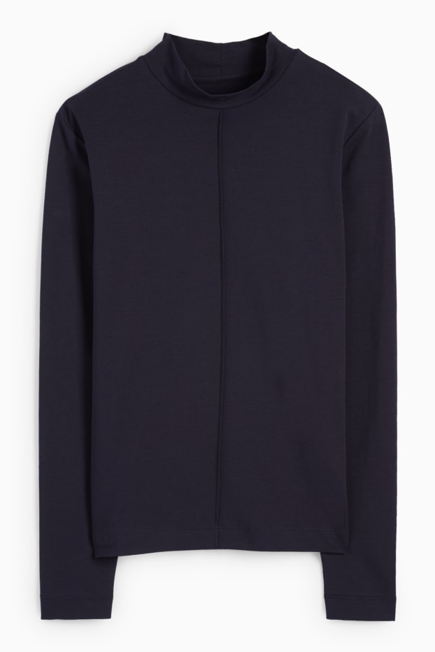 Femmes - Haut à col roulé - bleu foncé