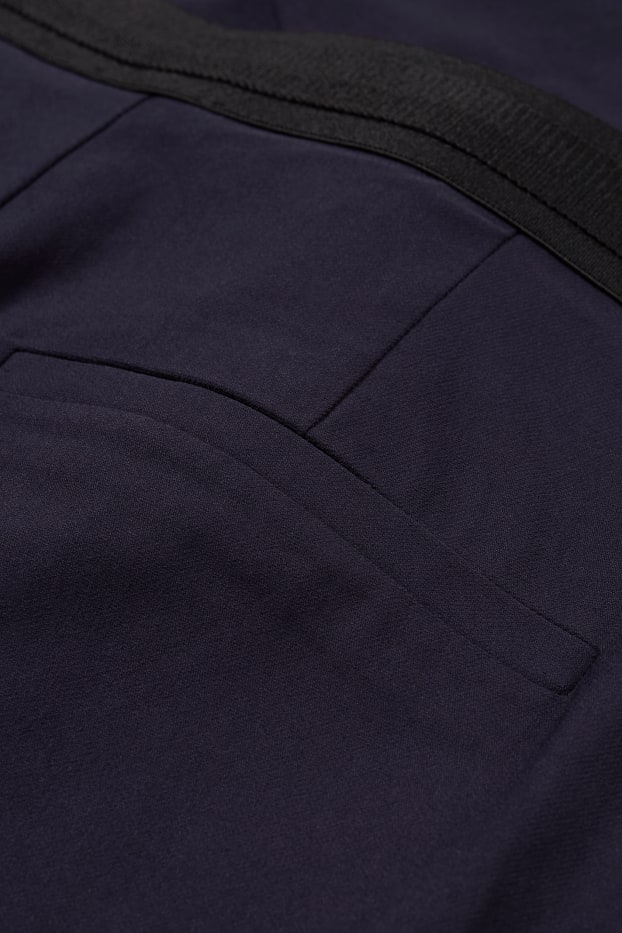 Dames - Pantalon - mid waist - slim fit - donkerblauw
