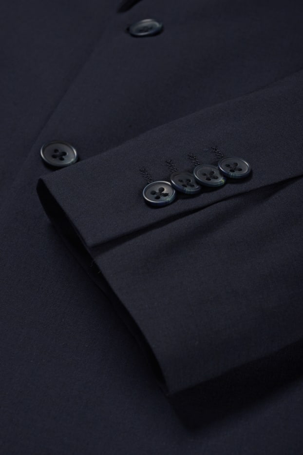 Bărbați - Sacou modular - regular fit - Flex - amestec de lână pură - albastru închis