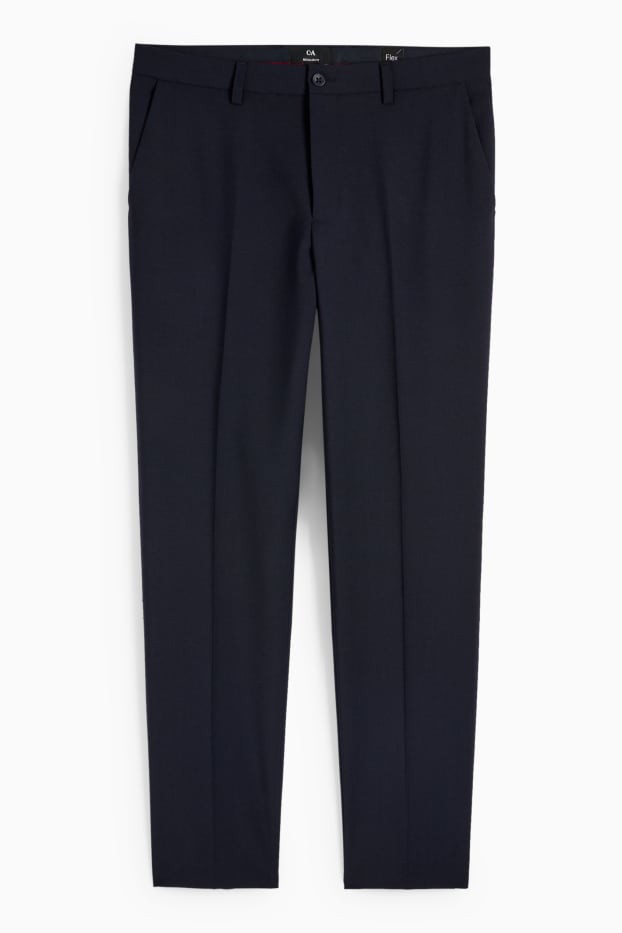 Herren - Baukasten-Hose - Regular Fit - Flex - Woll-Mix - dunkelblau