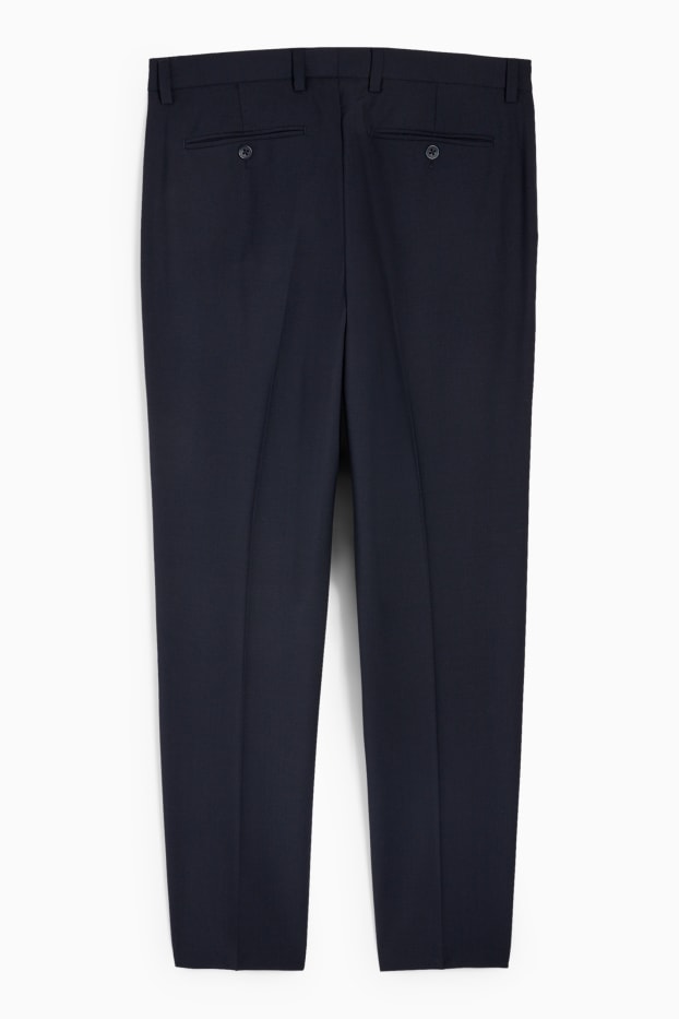 Herren - Baukasten-Hose - Regular Fit - Flex - Woll-Mix - dunkelblau