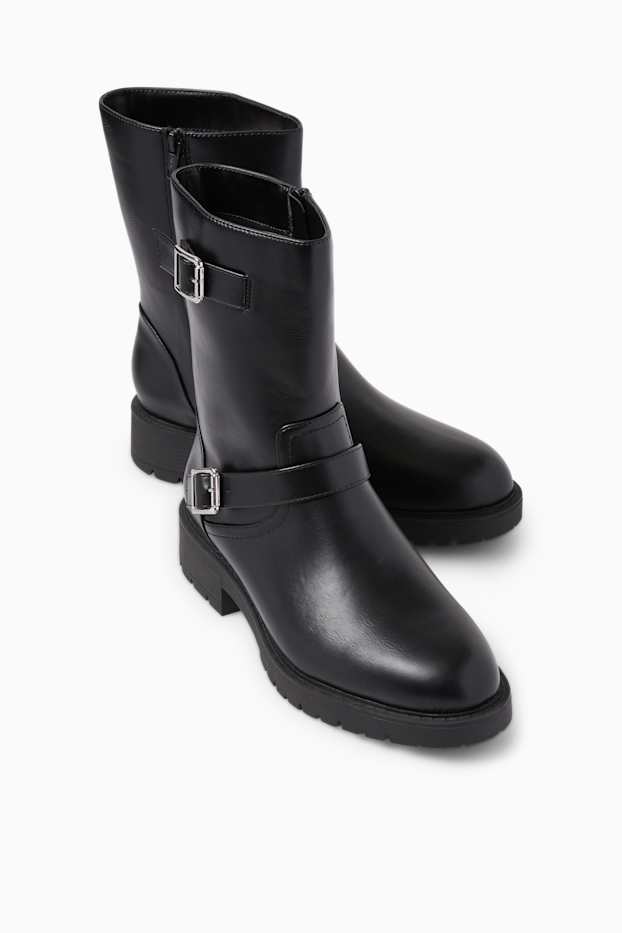 Dona - Botes - pell sintètica - negre
