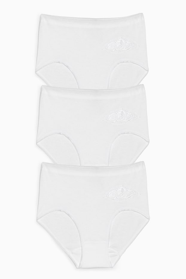 Women - Multipack of 3 - briefs - white