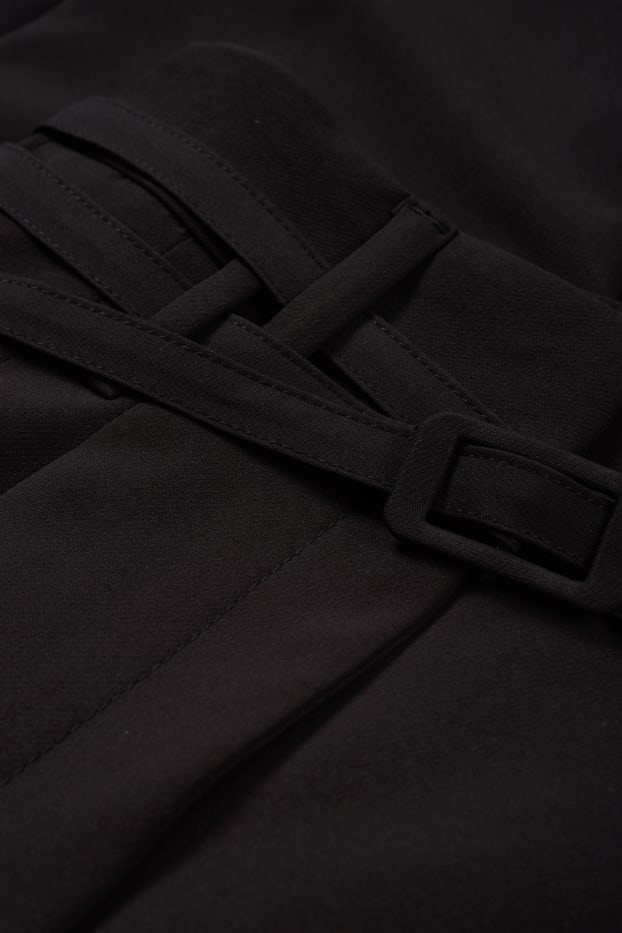 Donna - Pantaloni - vita alta - tapered fit - nero