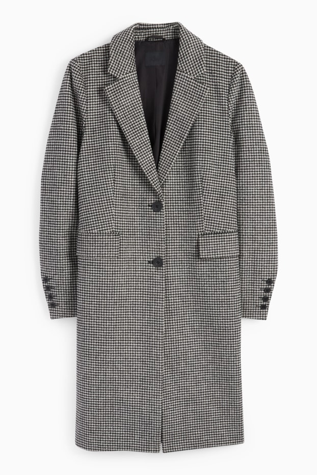 Femmes - Manteau - à motif - blanc / noir