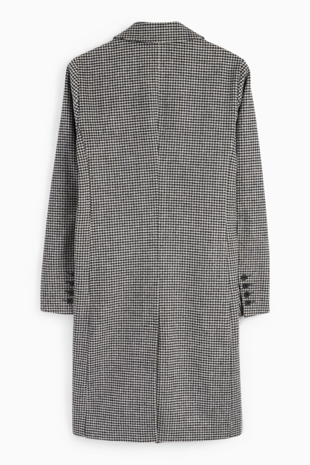 Femmes - Manteau - à motif - blanc / noir