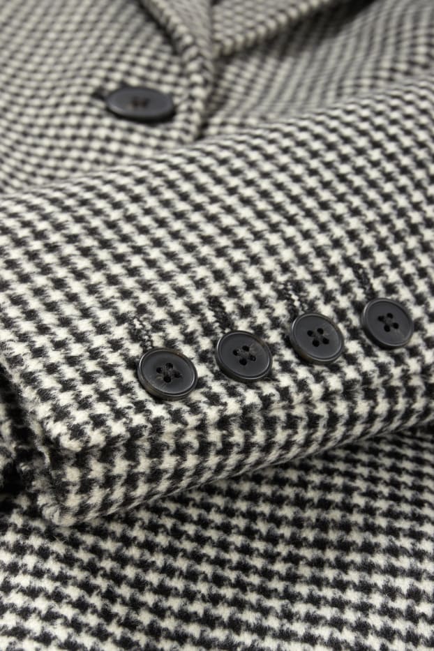 Femmes - Manteau - à motif - blanc / noir