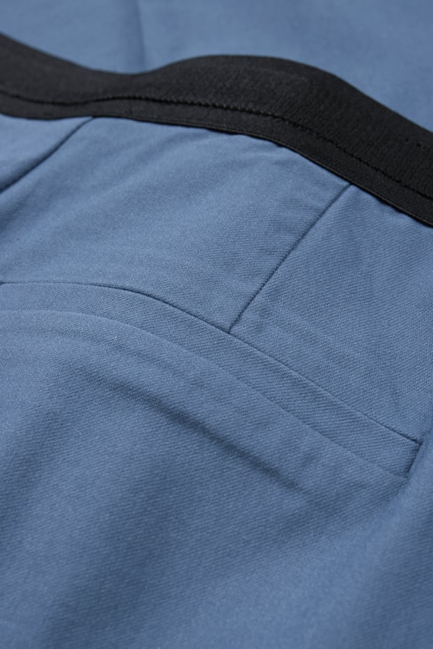 Women - Cloth trousers - mid-rise waist - slim fit - blue
