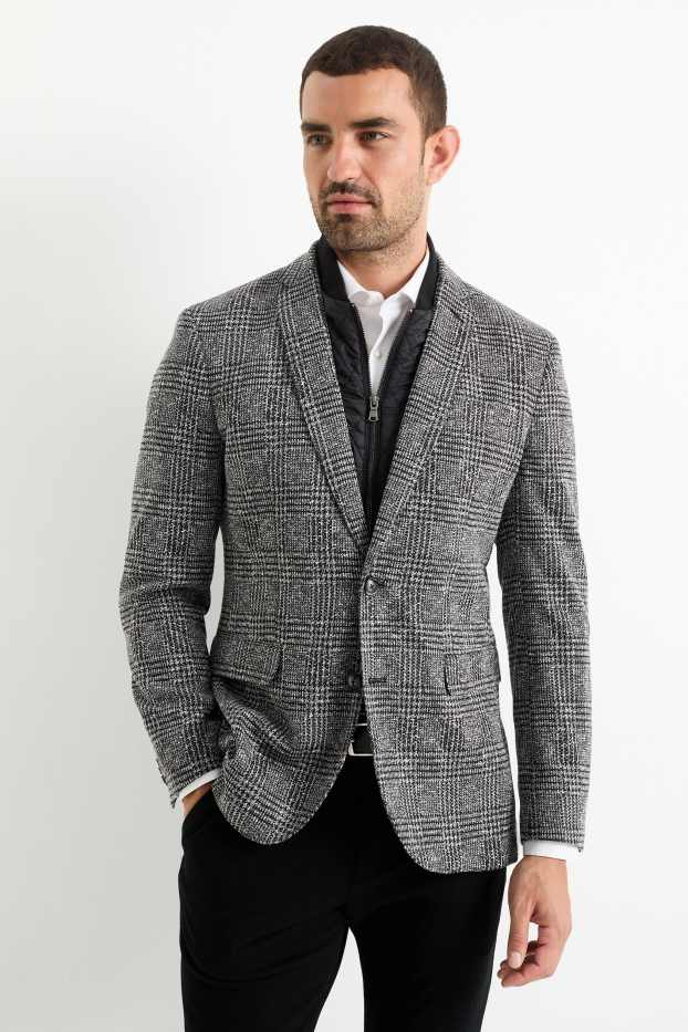 Home - Americana - slim fit - Flex - 4 Way Stretch - look 2 en 1 - gris fosc