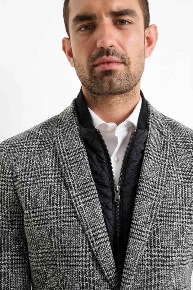 Home - Americana - slim fit - Flex - 4 Way Stretch - look 2 en 1 - gris fosc