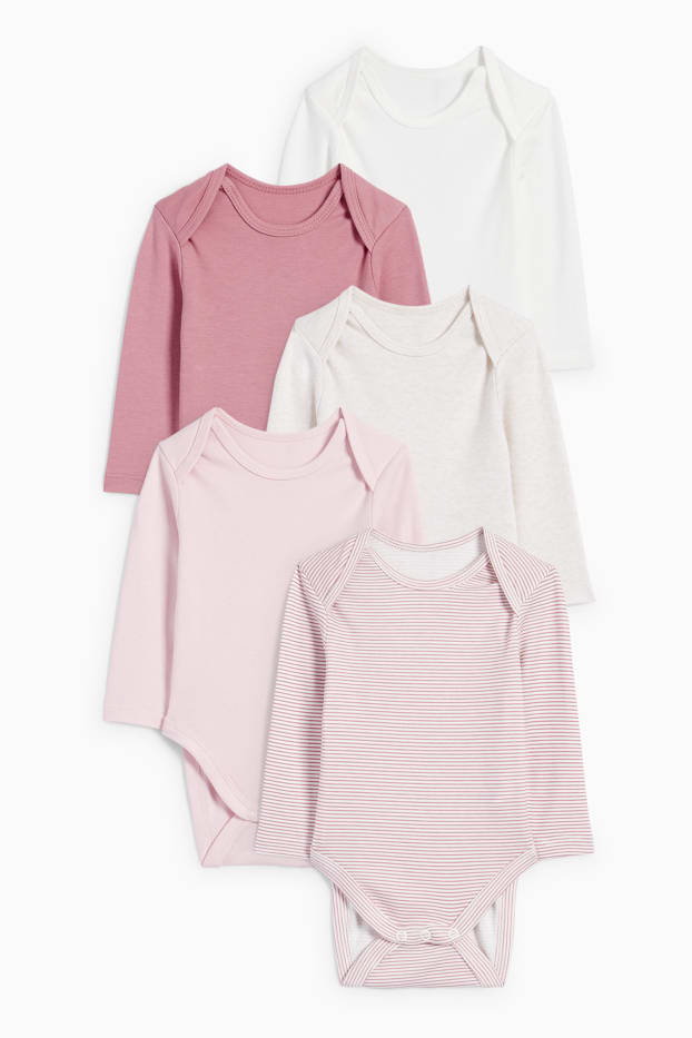 Bébés filles - Lot de 5 - bodys bébé - rose