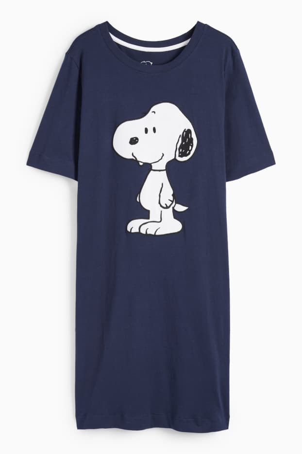 Dames - Bigshirt - Snoopy - donkerblauw