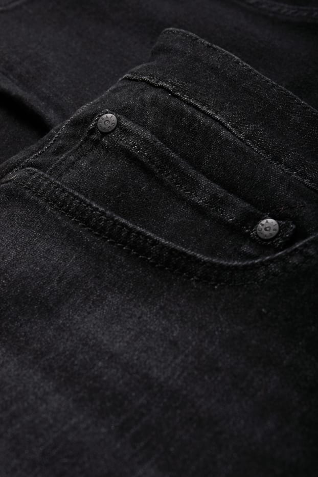 Pánské - Slim tapered jeans - Flex - LYCRA® ADAPTIV Fiber - černá
