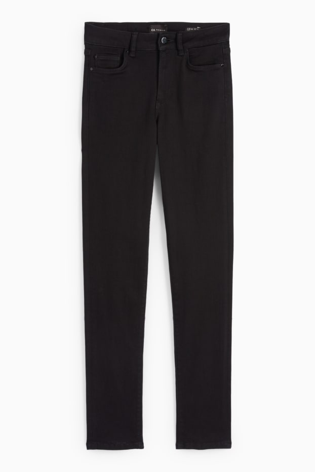 Femei - Slim jeans - talie medie - negru