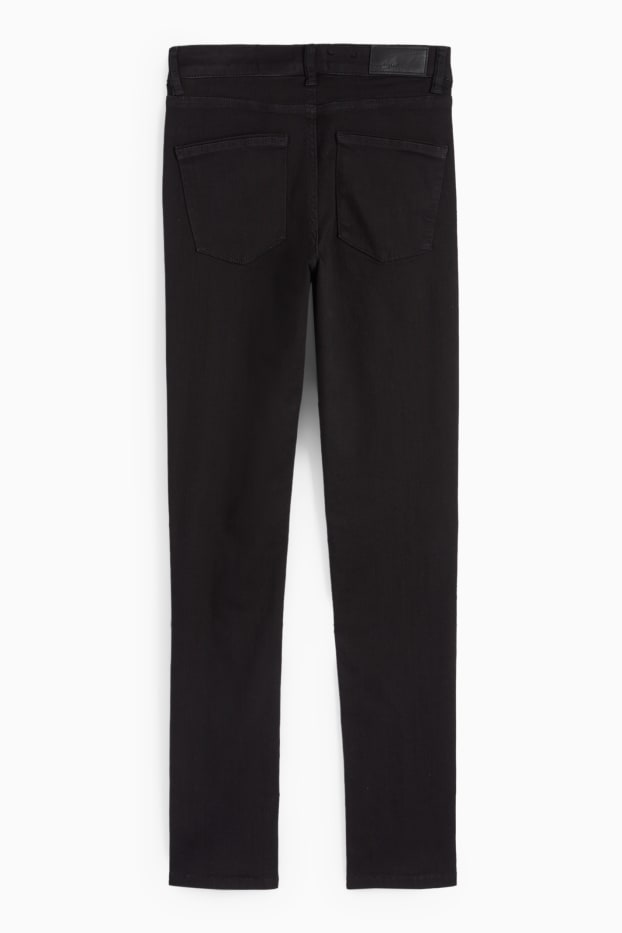 Femei - Slim jeans - talie medie - negru