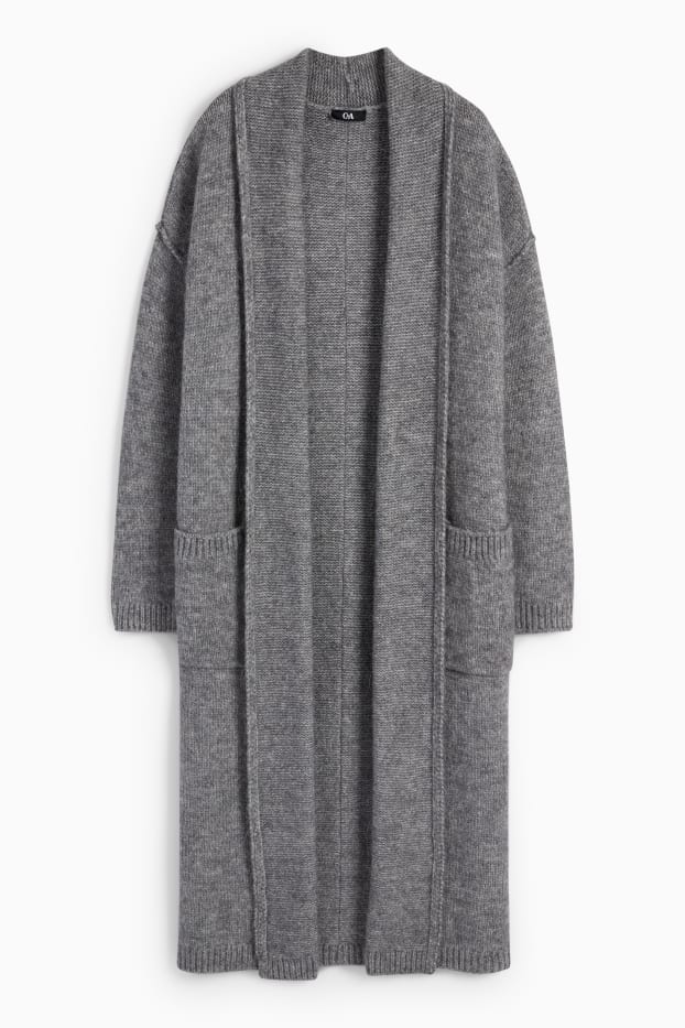 Dona - Jaqueta de punt llarga - gris