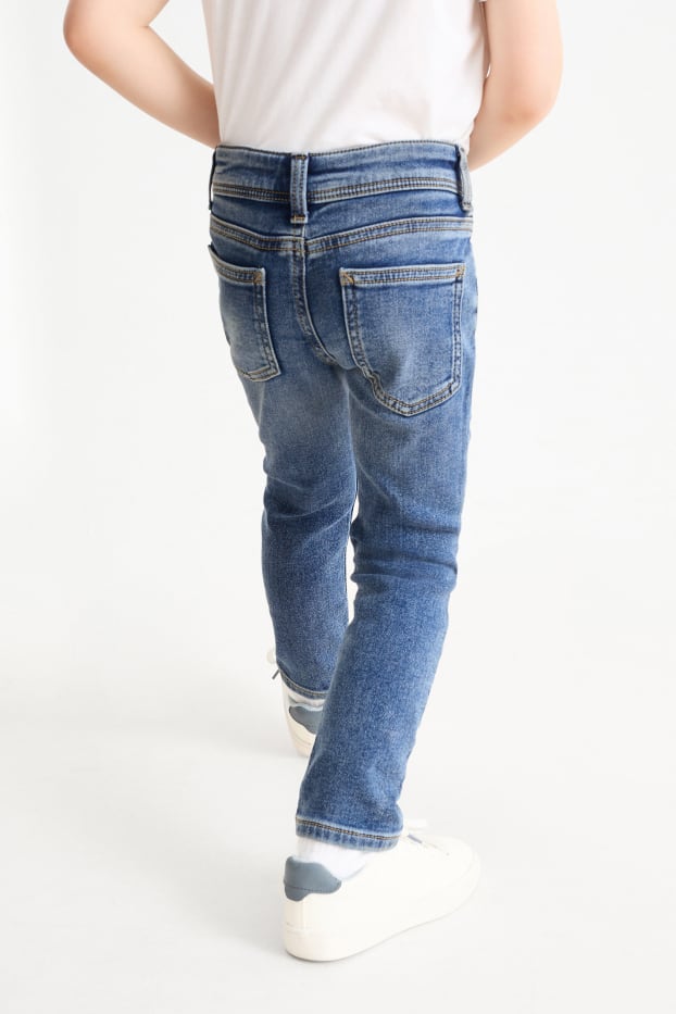 Kinder Buben - Straight Jeans - Jog Denim - jeansblau