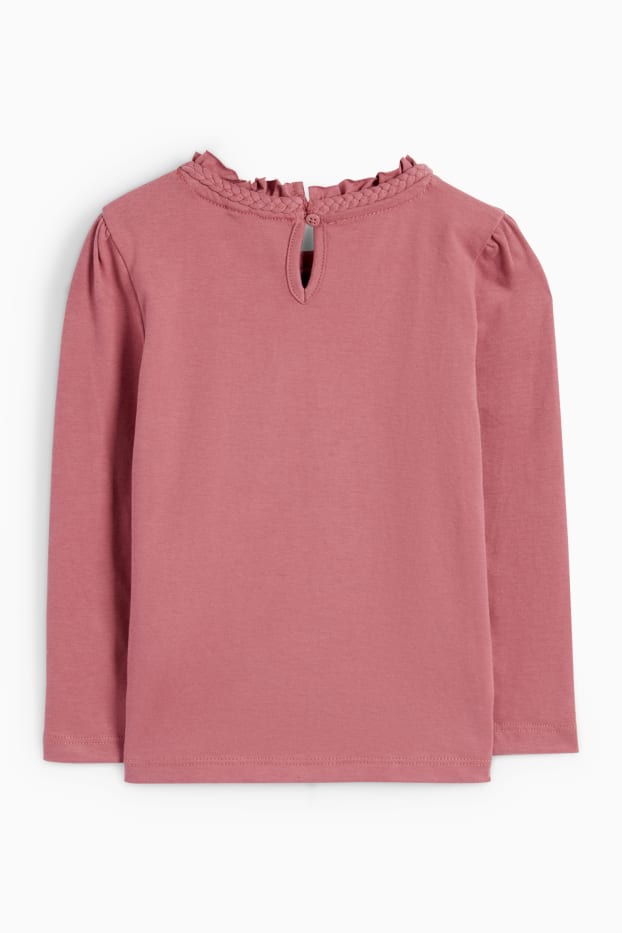 Copii - Fete - Pădure - tricou cu mânecă lungă - roz închis
