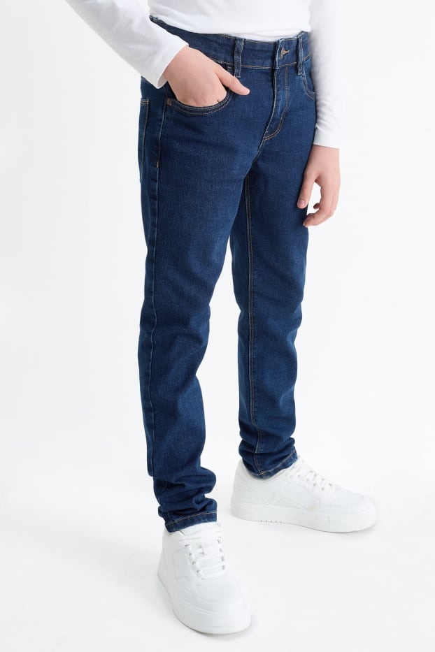 Kinderen: jongens - Set van 2 - skinny jeans - jeansdonkerblauw