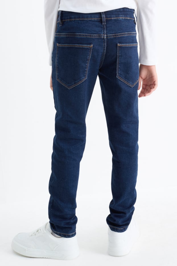 Kinderen: jongens - Set van 2 - skinny jeans - jeansdonkerblauw