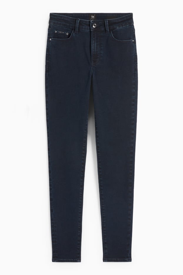 Femei - Skinny jeans - talie medie - jeans modelatori - Flex - LYCRA® - denim-albastru închis