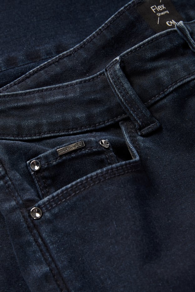 Femei - Skinny jeans - talie medie - jeans modelatori - Flex - LYCRA® - denim-albastru închis