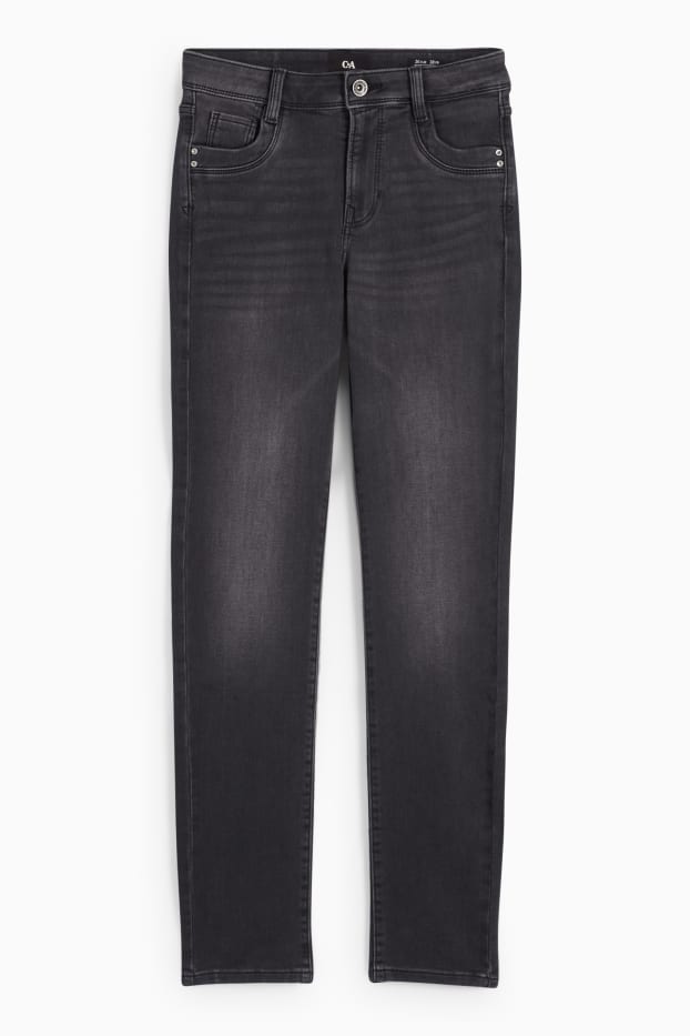 Femmes - Slim jean - mid waist - jog denim - jean gris foncé