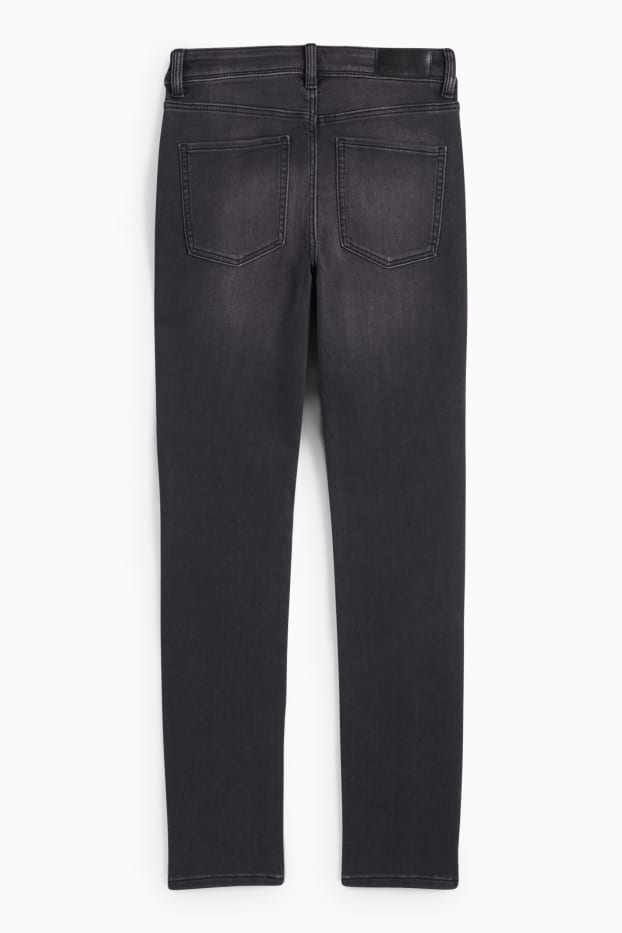 Femmes - Slim jean - mid waist - jog denim - jean gris foncé