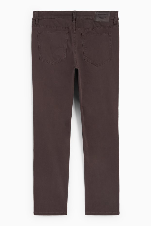 Hommes - Pantalon - slim fit - marron foncé