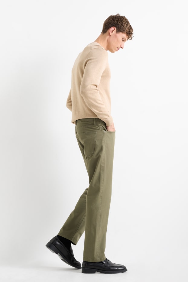 Home - Pantalons - regular fit - verd fosc