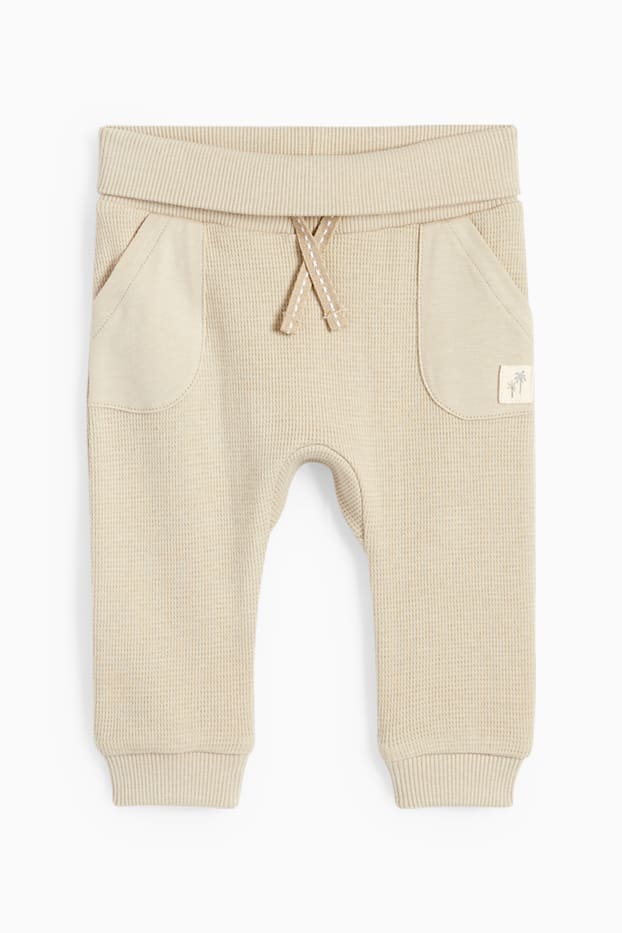 Baby Jungen - Dino - Baby-Outfit - 2 teilig - weiss / beige