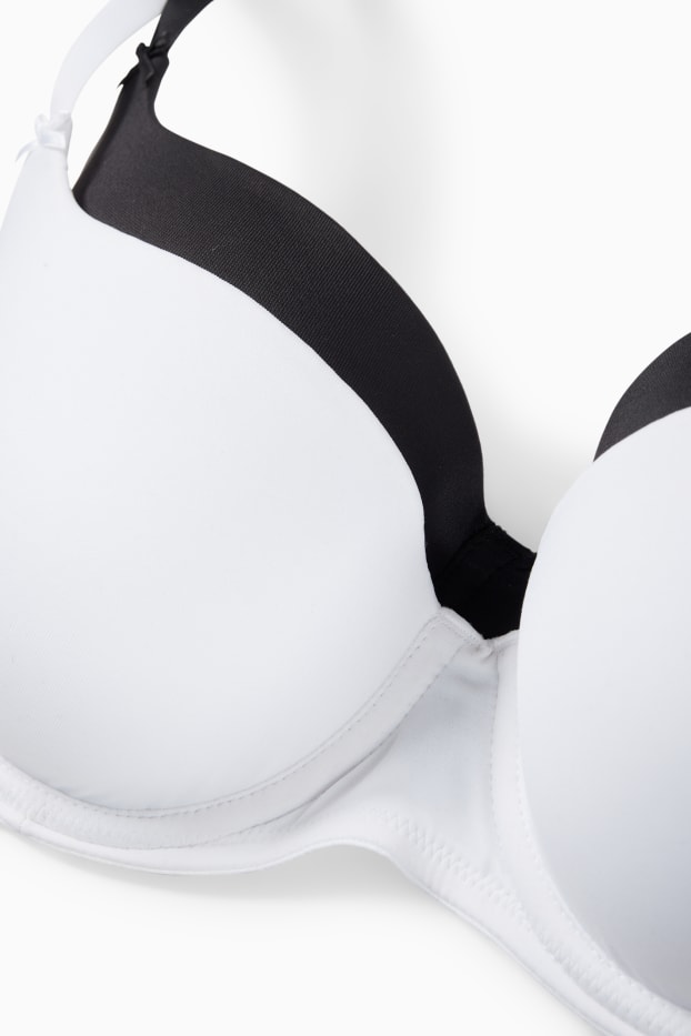 Femmes - Lot de 2 - soutiens-gorge avec armatures - FULL COVERAGE - ampliformes - noir