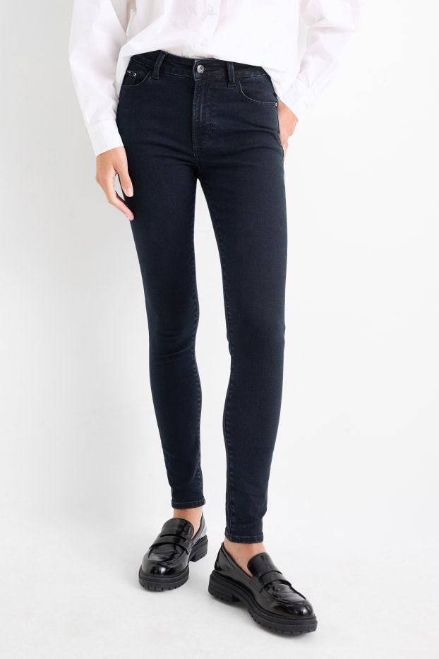 Femei - Skinny jeans - talie medie - jeans modelatori - Flex - LYCRA® - denim-albastru închis
