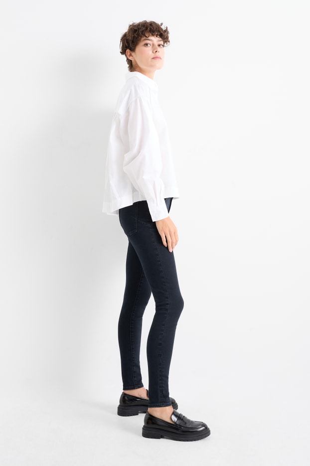 Femei - Skinny jeans - talie medie - jeans modelatori - Flex - LYCRA® - denim-albastru închis